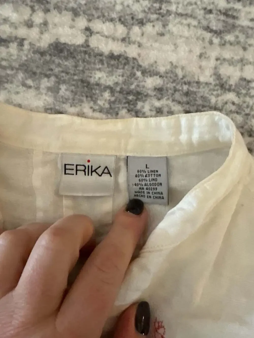 Erika cotton and linen floral top - Picture 2 of 5